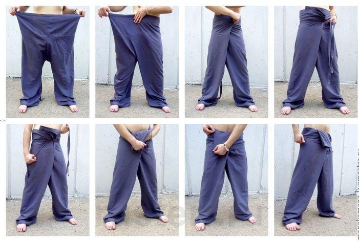 Тайские брюки женские с запахом